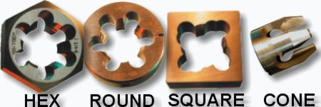 Picture of WideLL IND. 1IN-12 #4 ACORN DIE TIn 1In-12 Thread #4 Acorn Die W/4 Threading Die